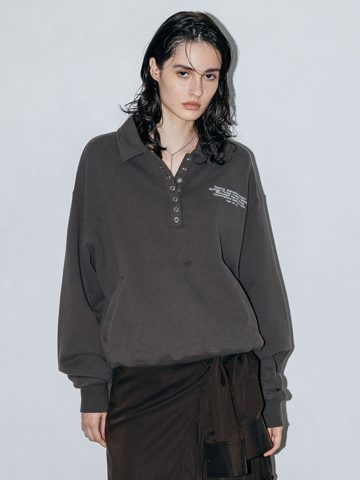 HALF-SNAP SWEAT SHIRT
