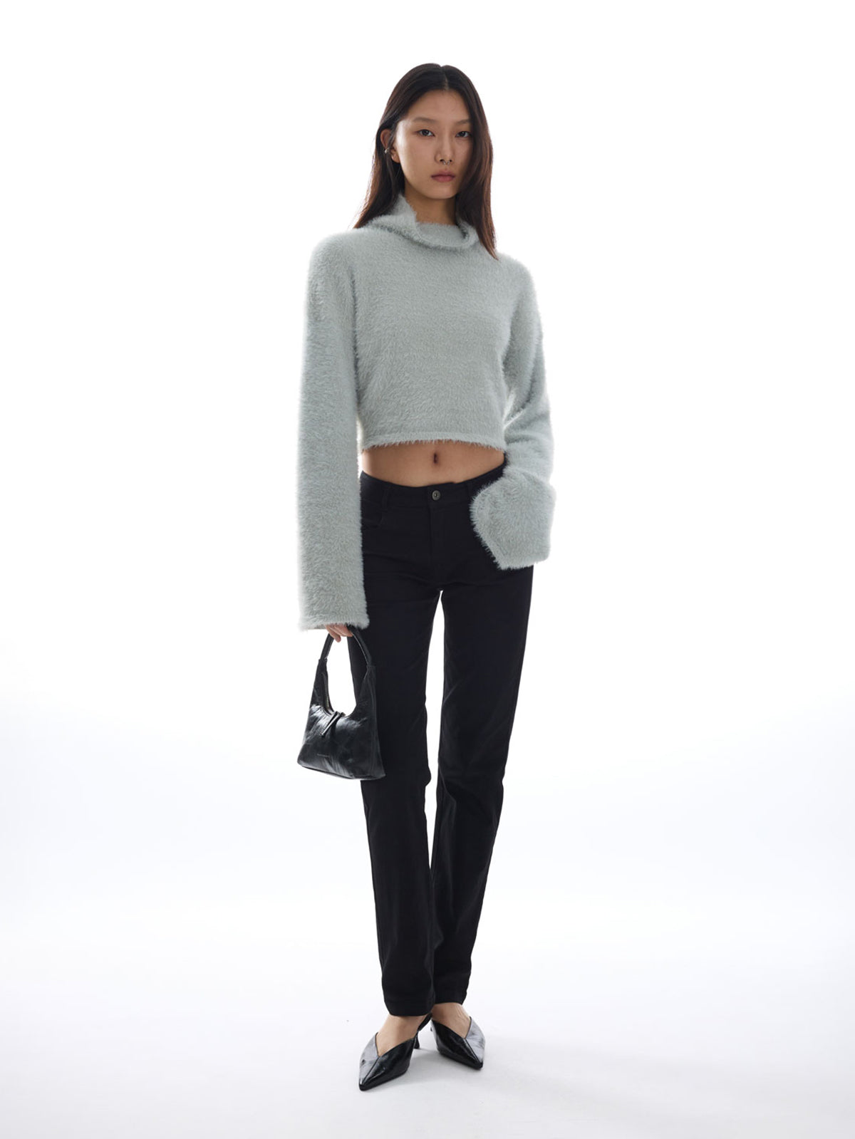 【Studio Doe】Molly Soft Fleece High Neck Cropped Sweater