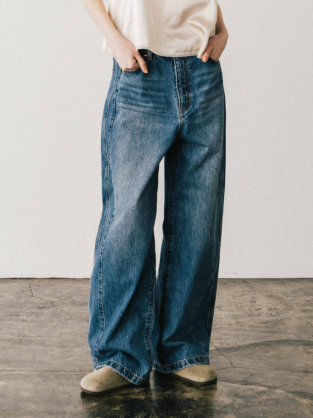 WIDE BEETLE DENIM PANTS
