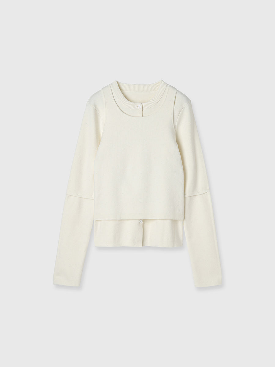 COTTON SILK MULTI KNIT TOPS