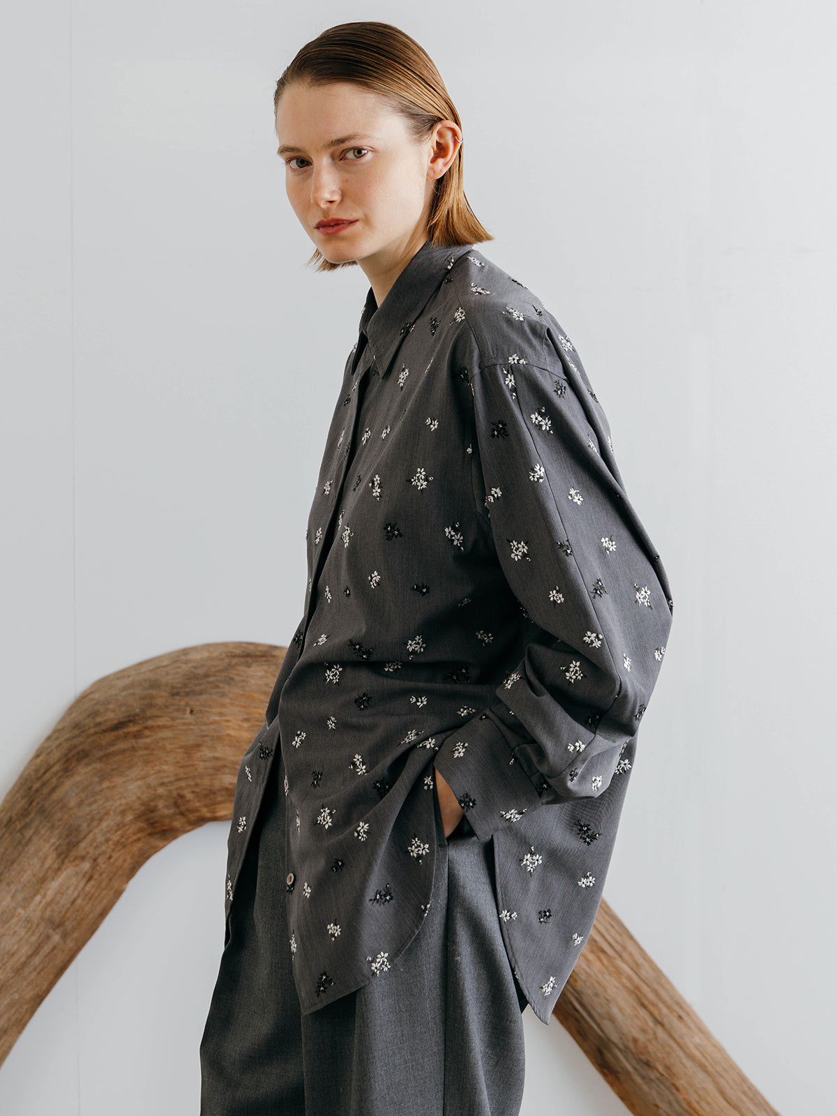 FLOWER EMBROIDERY SHIRTS