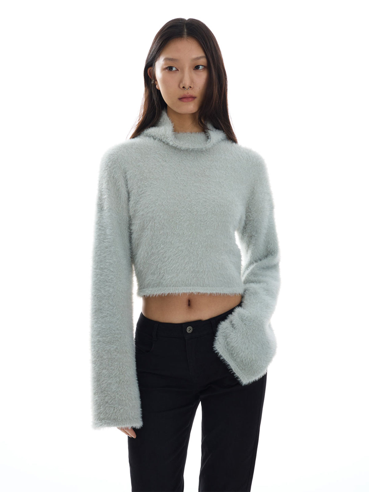 【Studio Doe】Molly Soft Fleece High Neck Cropped Sweater