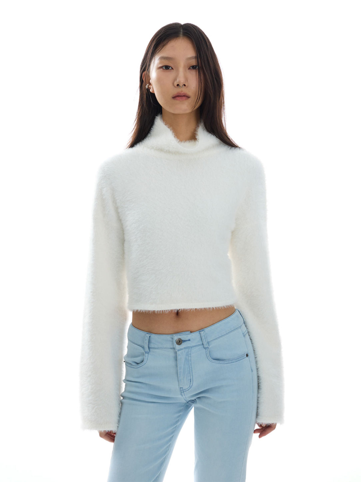 【Studio Doe】Molly Soft Fleece High Neck Cropped Sweater