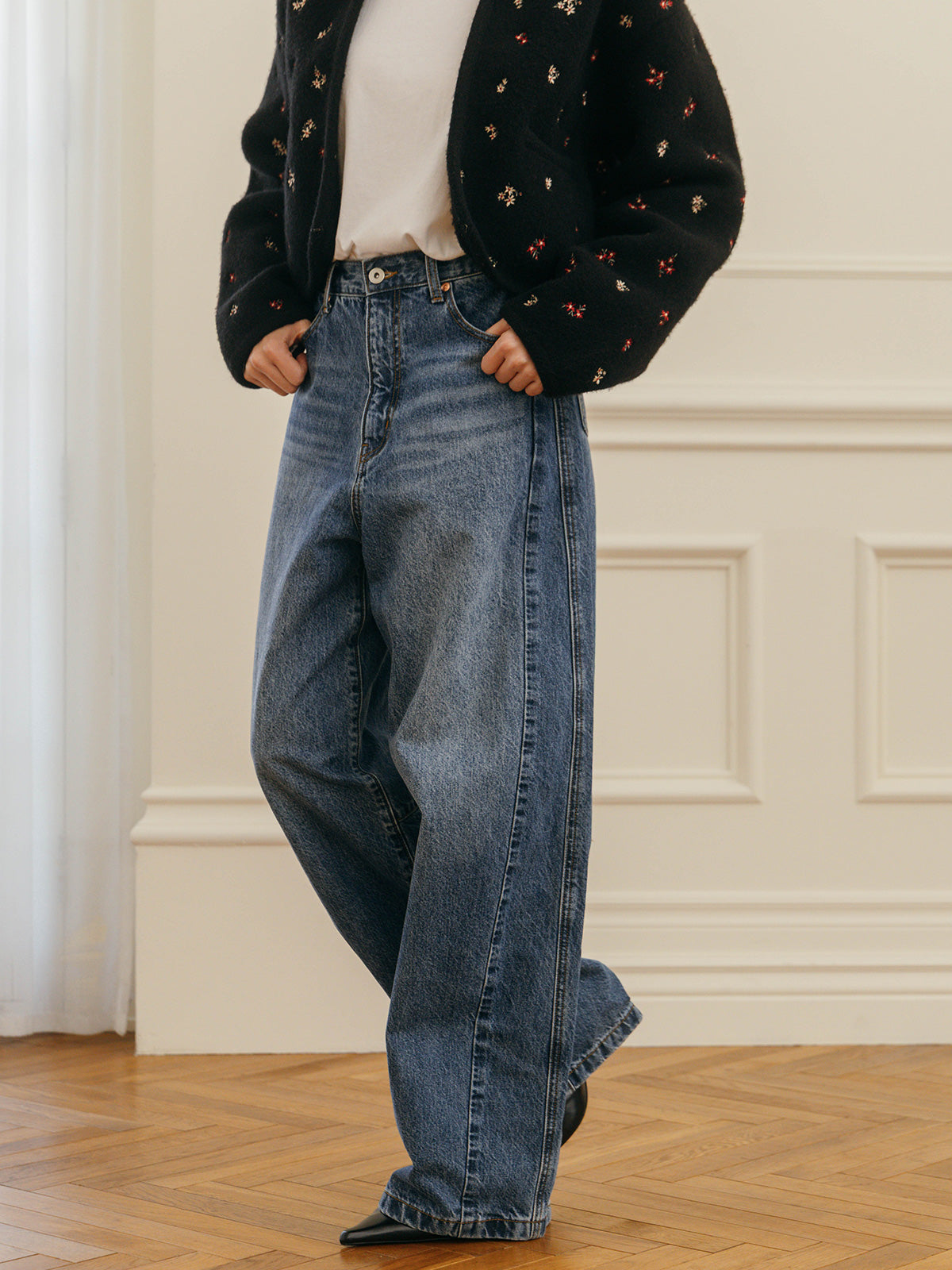 WIDE BEETLE DENIM PANTS
