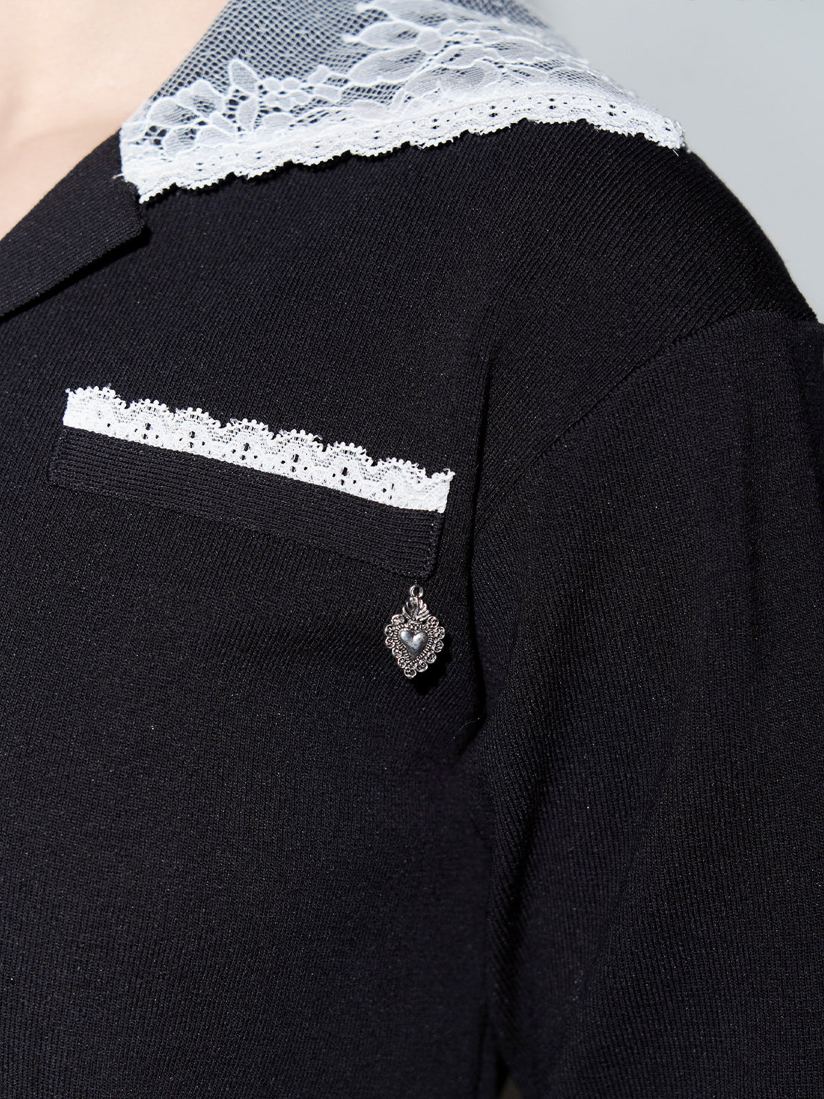 SAILOR COLLAR LACE KNIT