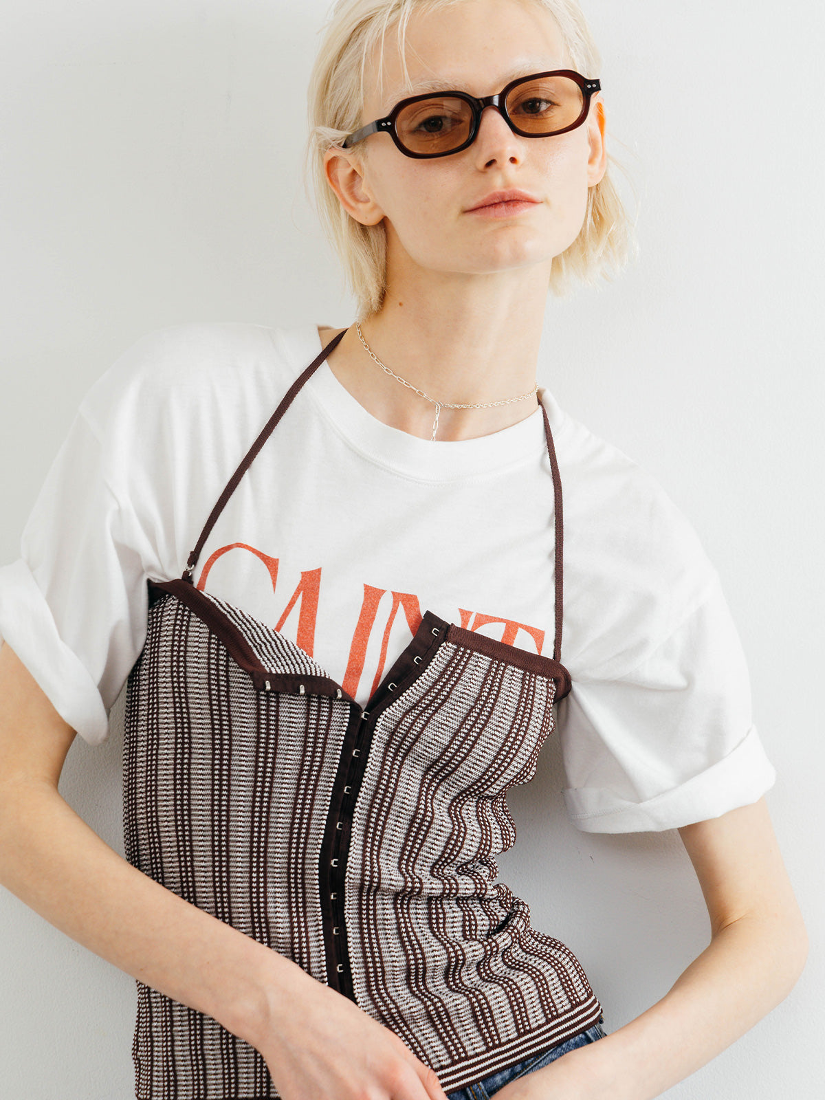 TUCK STITCH BUSTIER