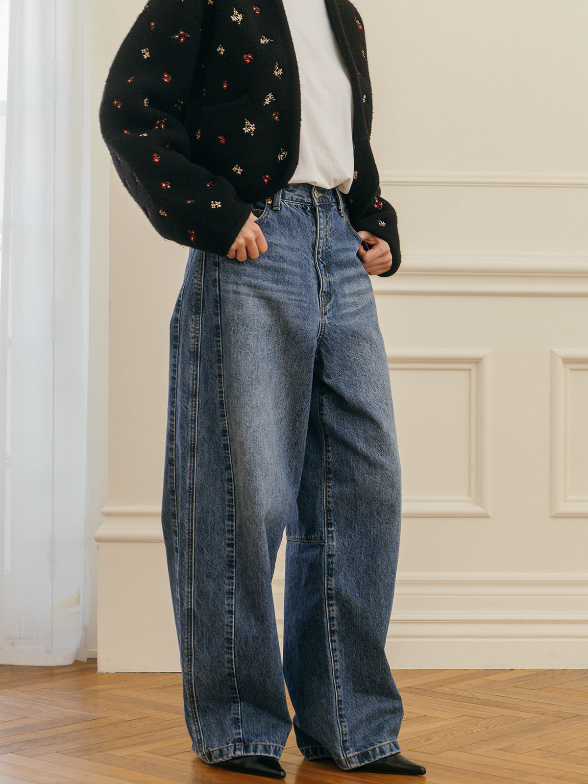 WIDE BEETLE DENIM PANTS