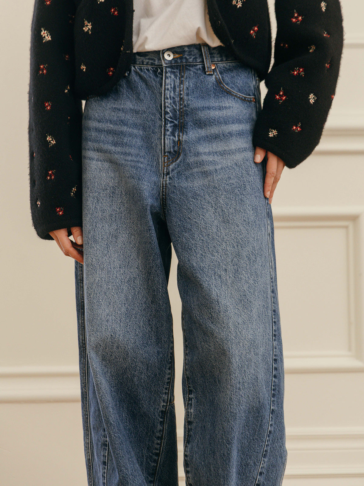WIDE BEETLE DENIM PANTS