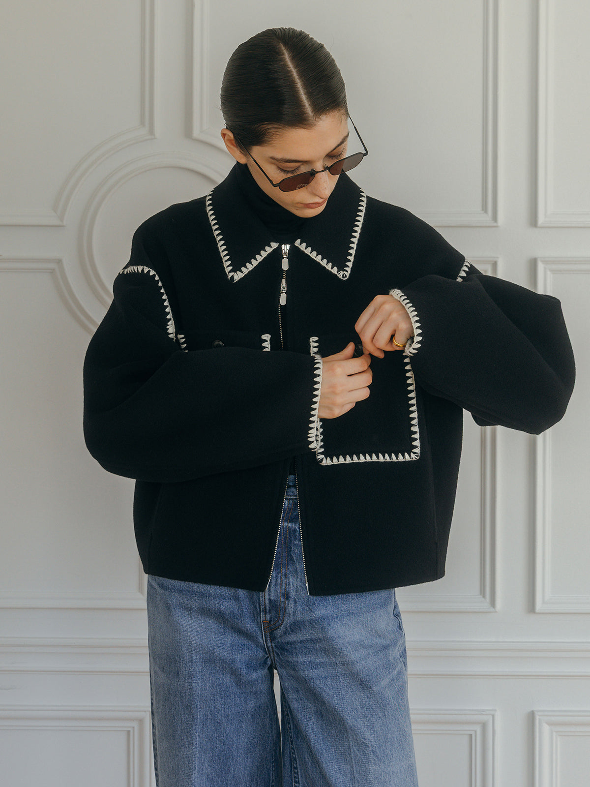 FINE WOOL OVER HIGH NECK TOPS