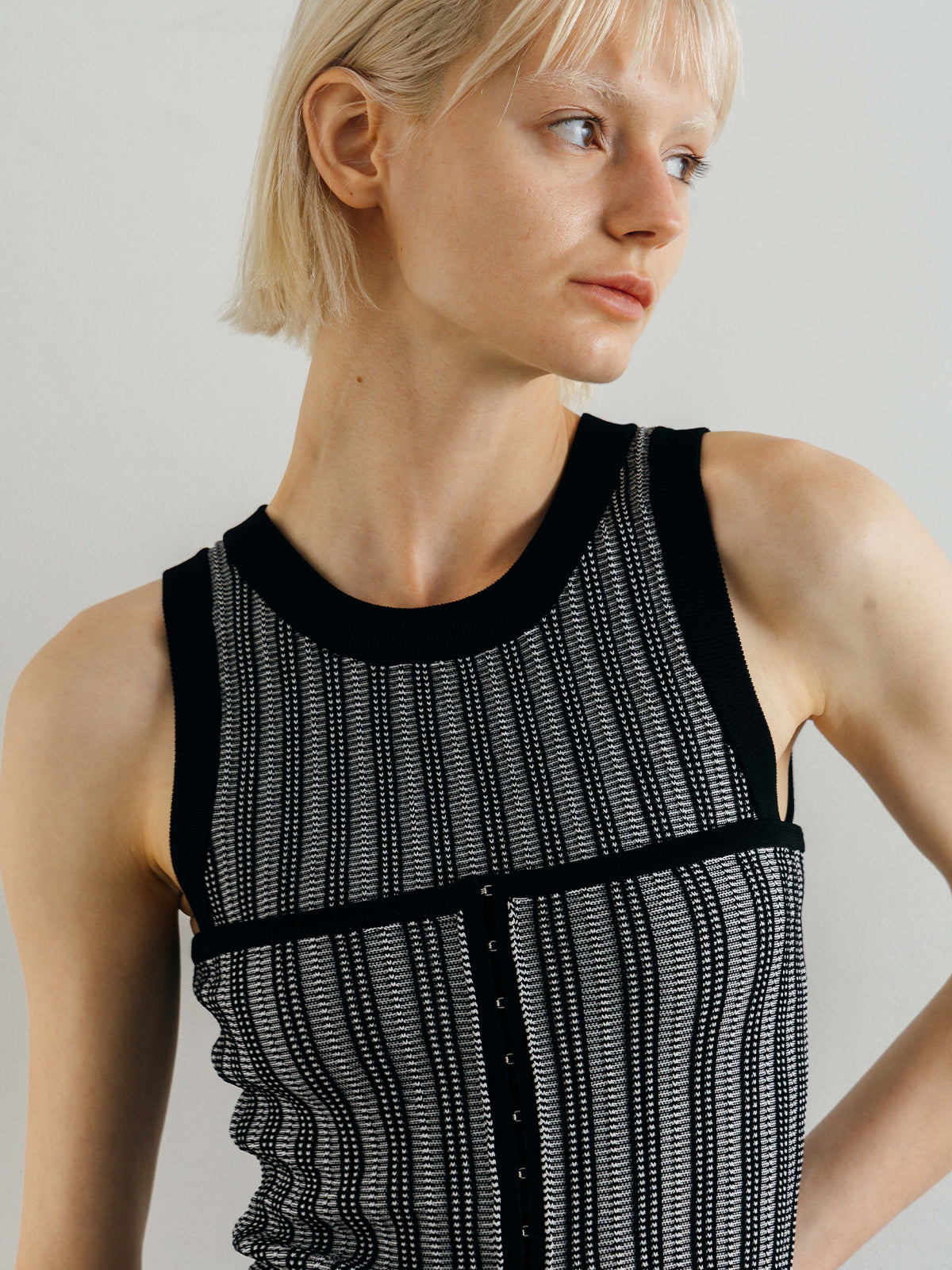 TUCK STITCH BUSTIER