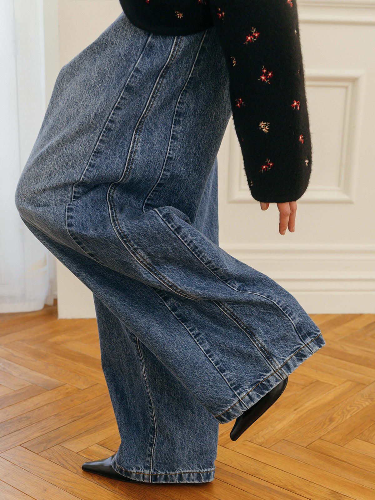 WIDE BEETLE DENIM PANTS