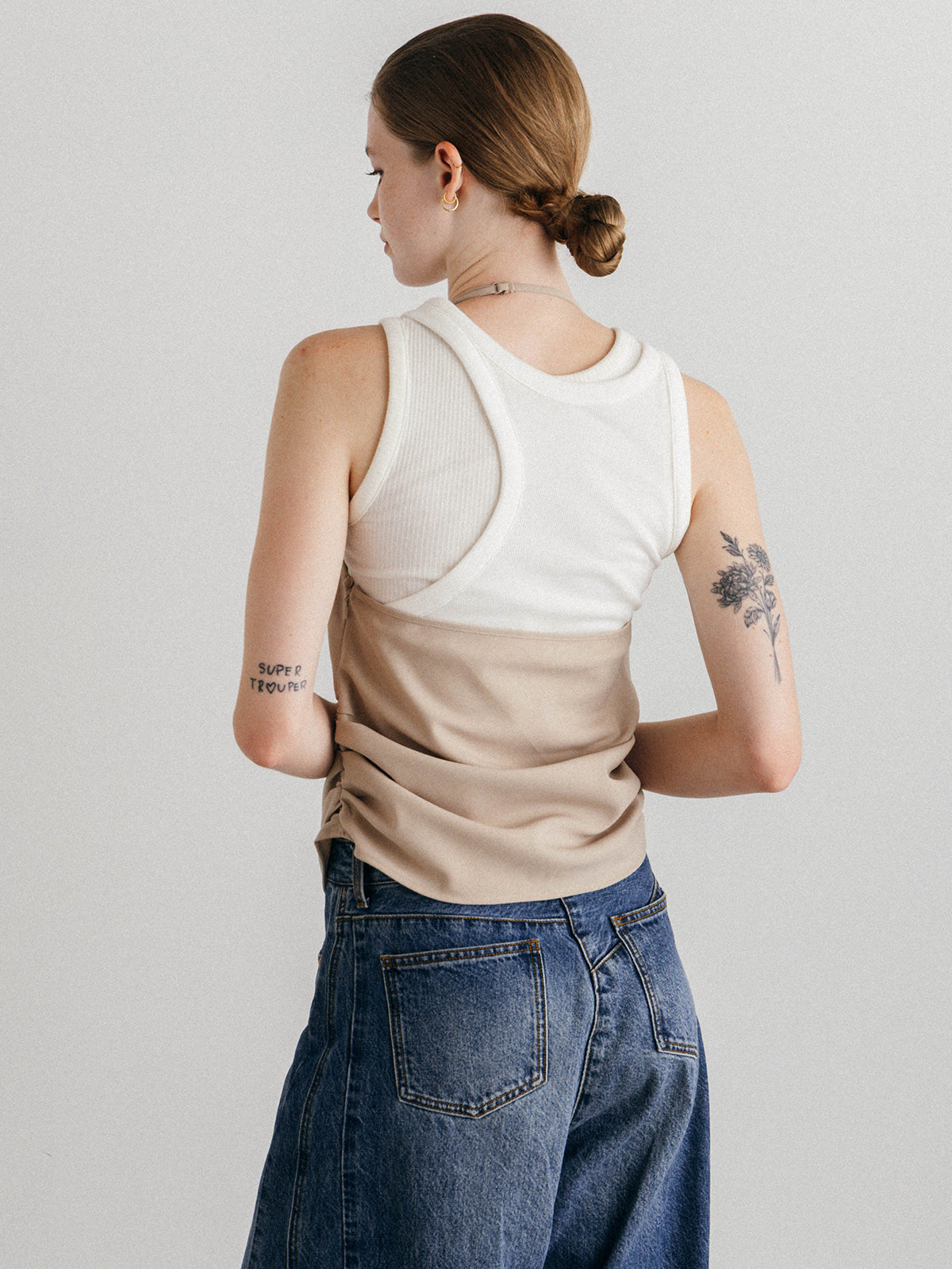 OFFSET RIB TANK TOP