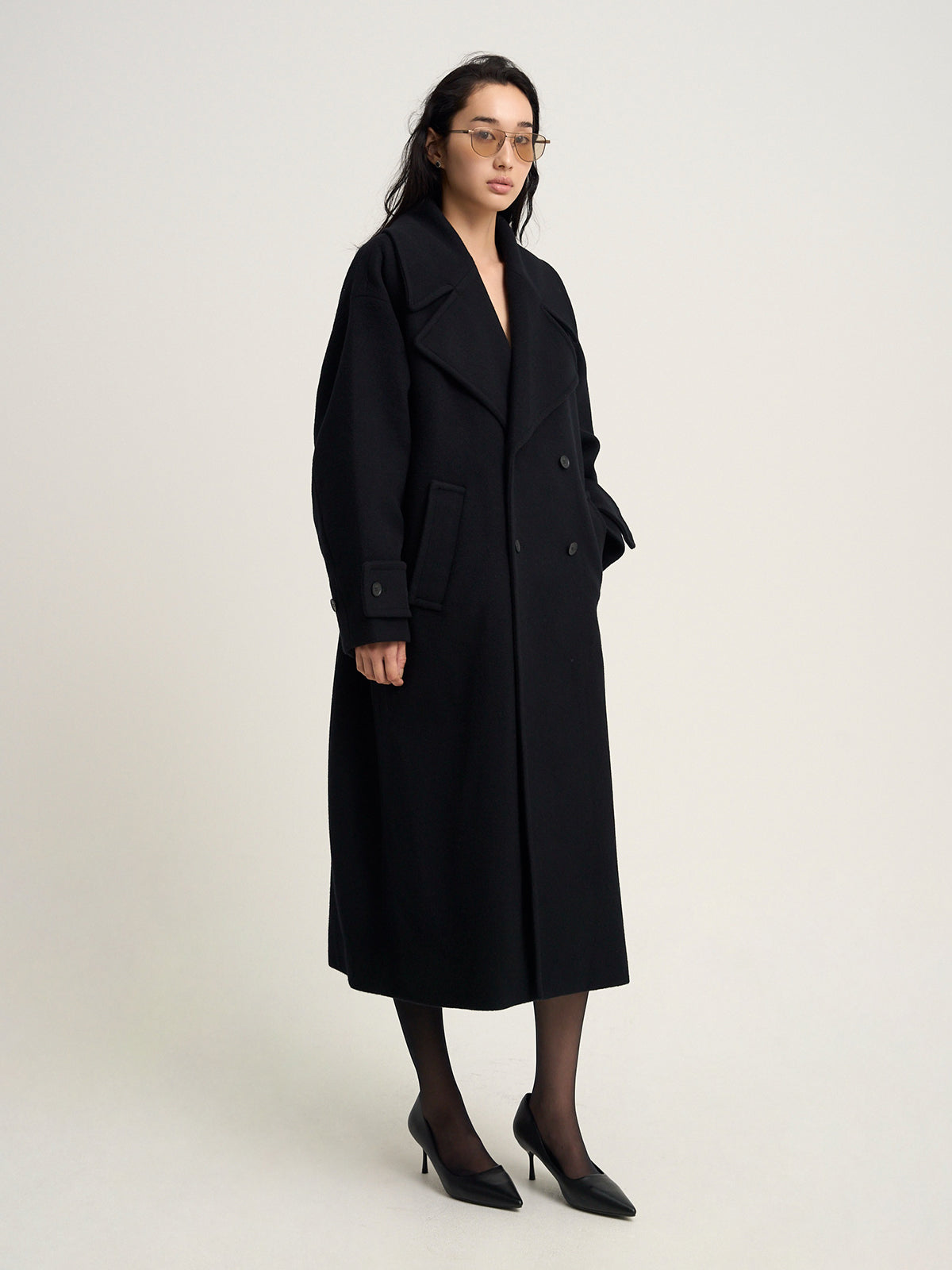 【Venica】Big collar double coat