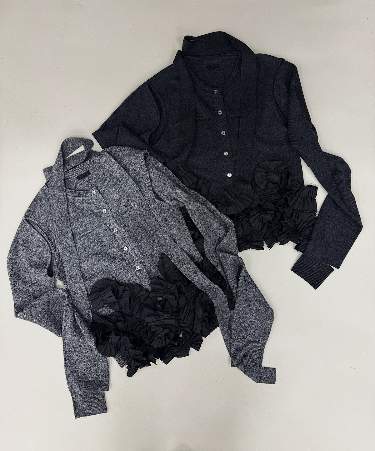 BLANCA FRILL KNIT CARDIGAN