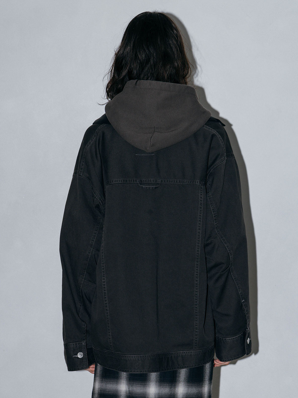 LEATHER COLLAR COVERALL