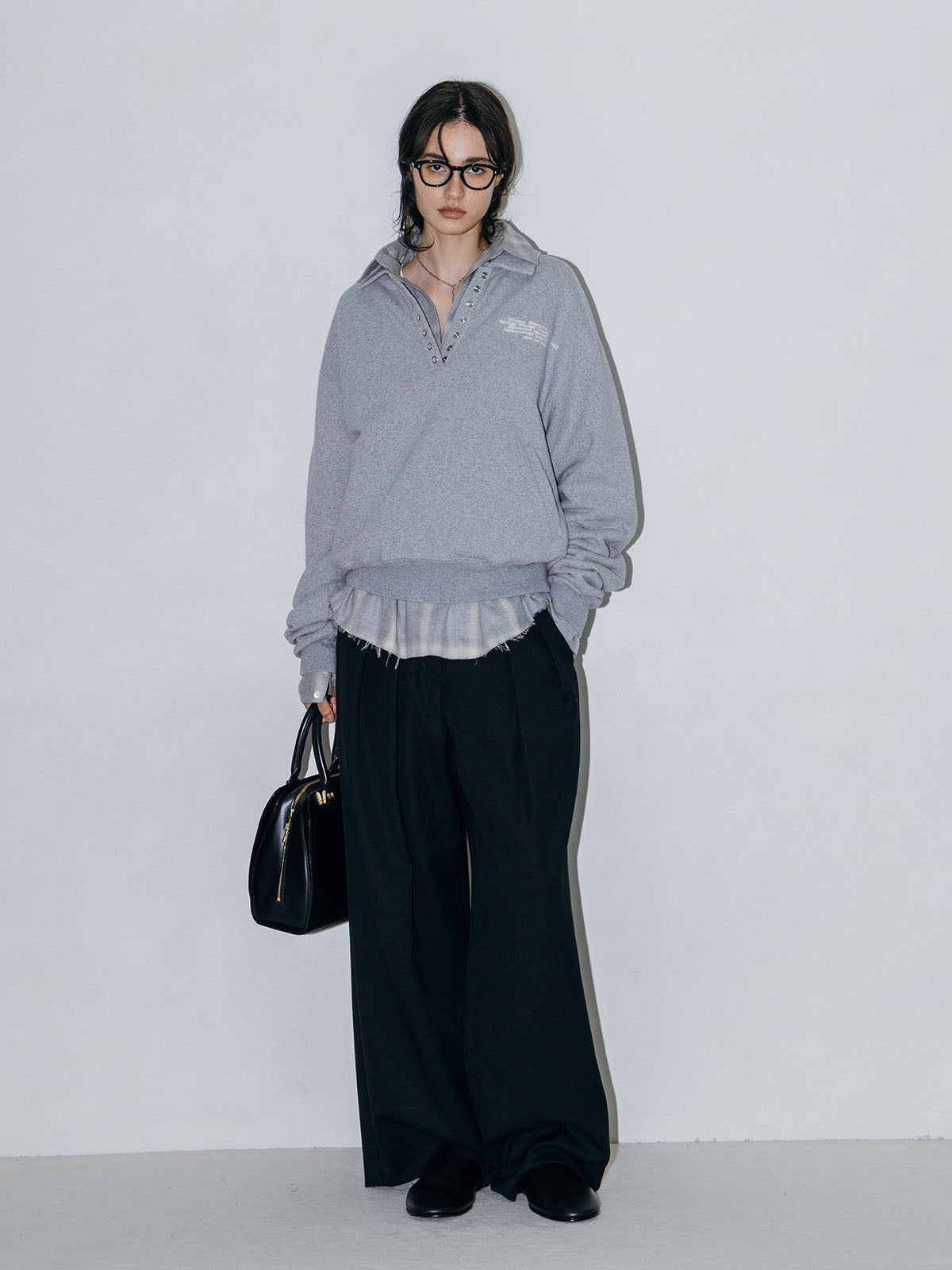 HALF-SNAP SWEAT SHIRT