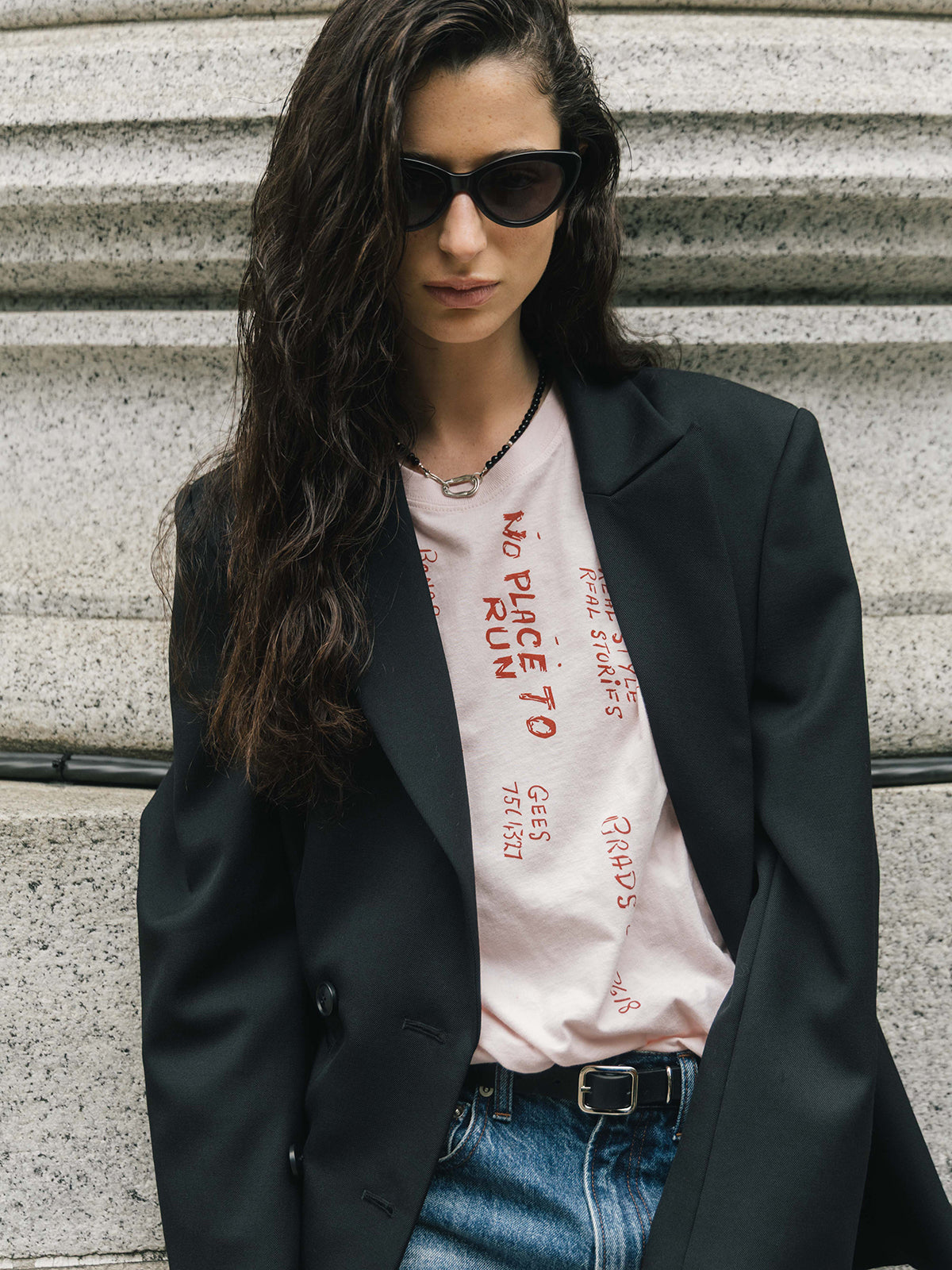 PARMANENT L/S TEE(NO PLACE TO RUN)