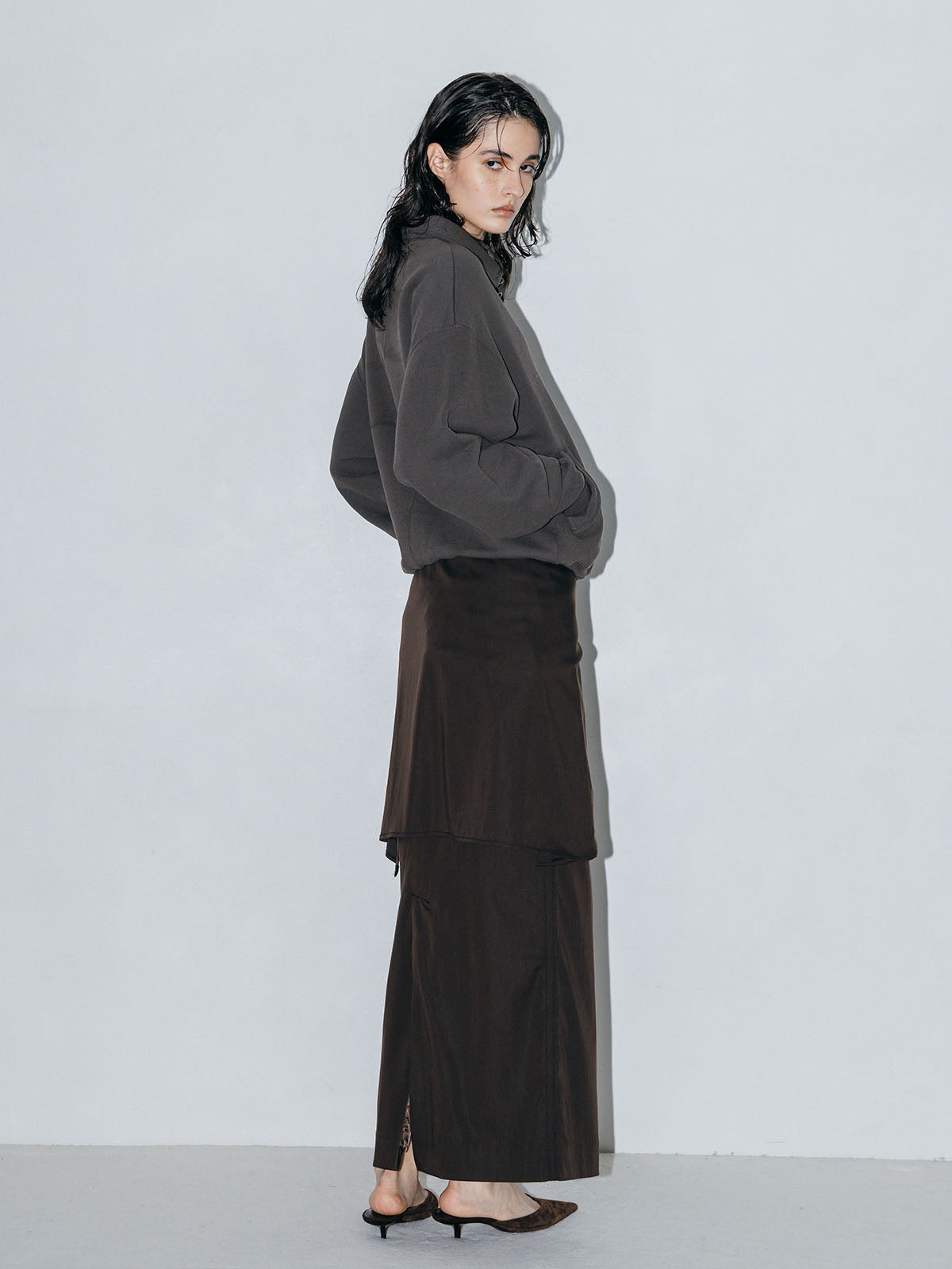 HALF-SNAP SWEAT SHIRT