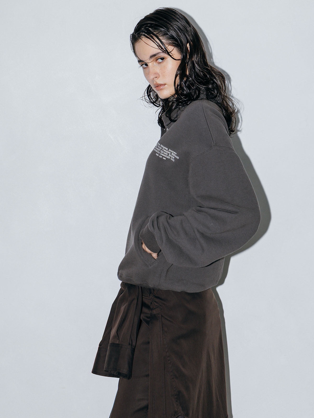 HALF-SNAP SWEAT SHIRT