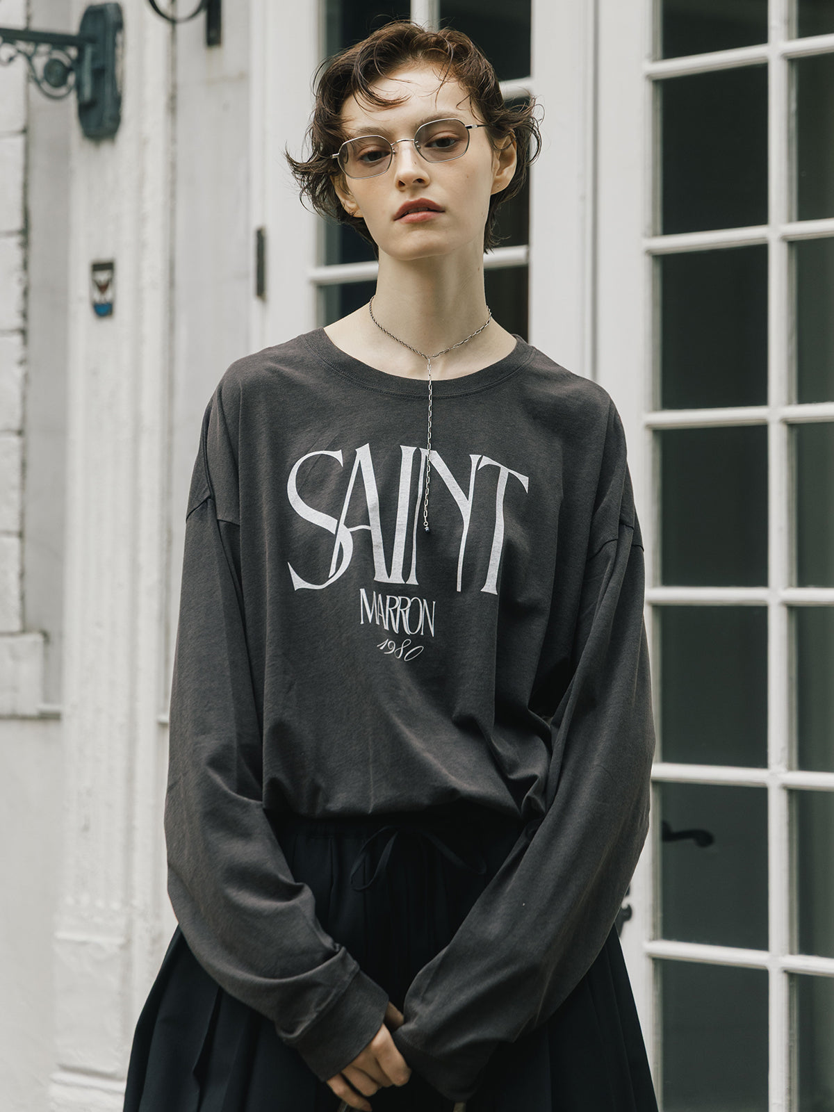 PARMANENT L/S TEE(SAINT MARRON)