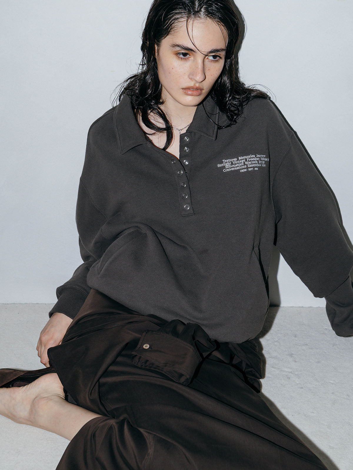HALF-SNAP SWEAT SHIRT