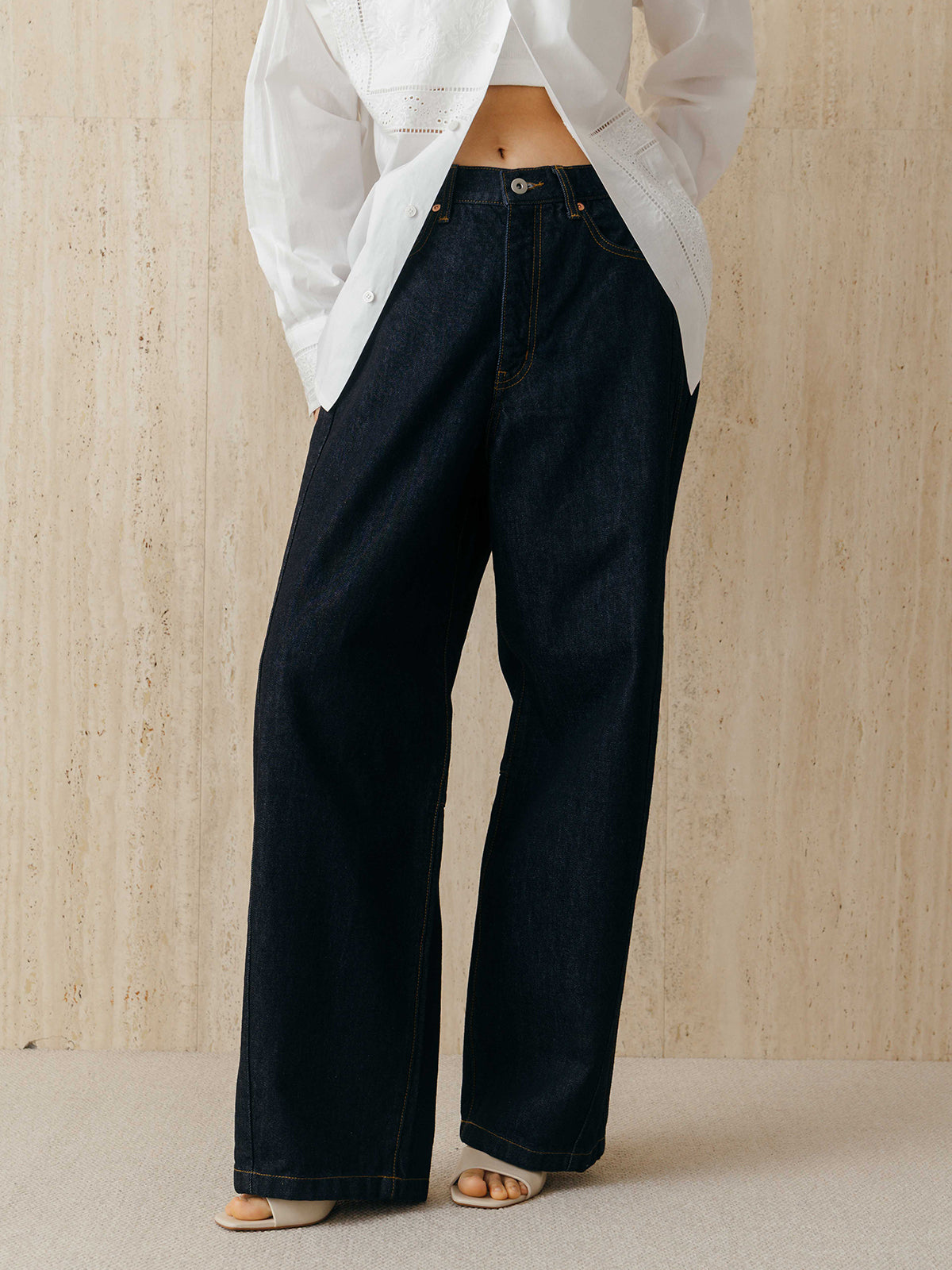 WIDE BEETLE DENIM PANTS