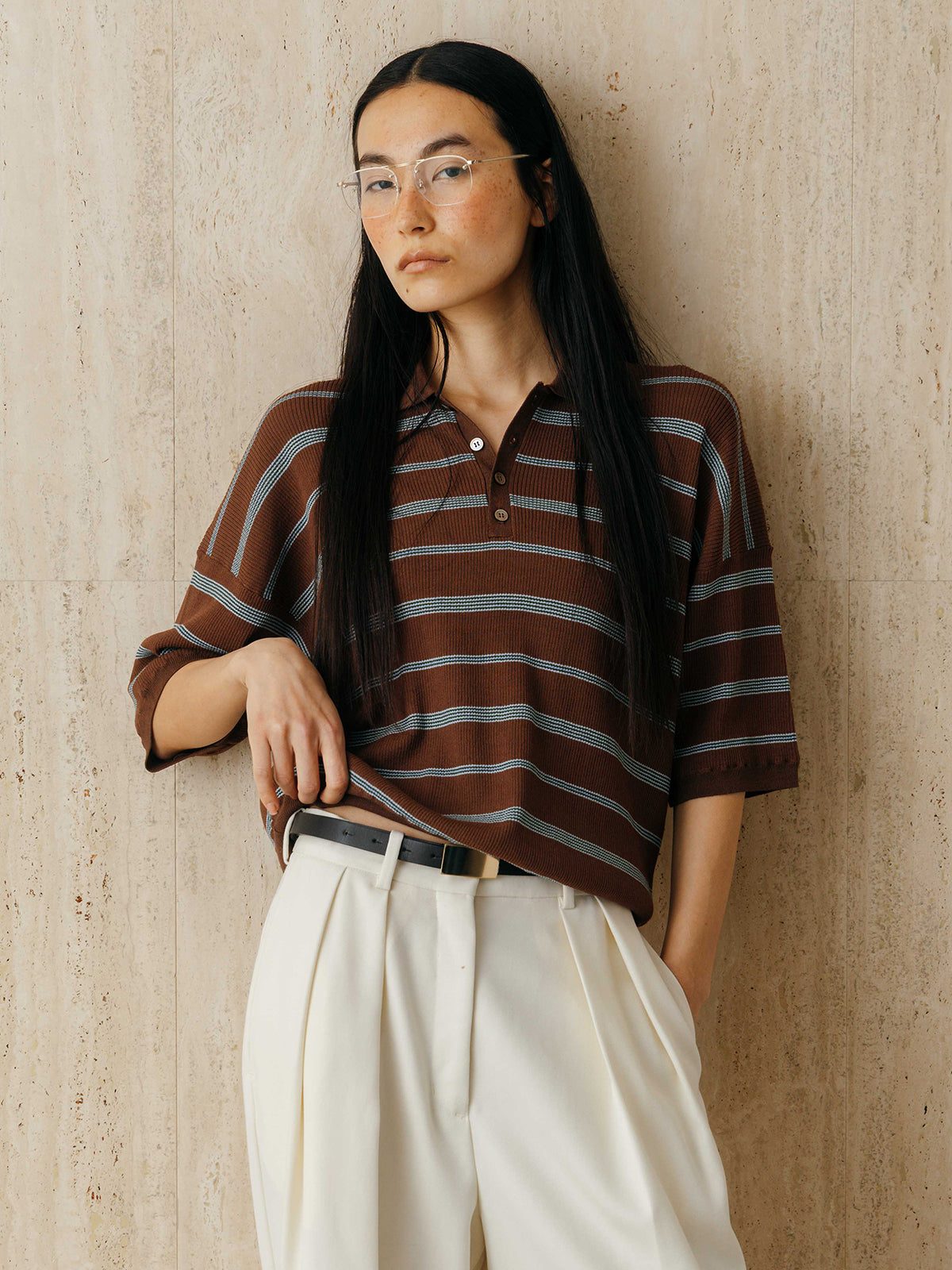 MULCH BORDER KNIT POLO