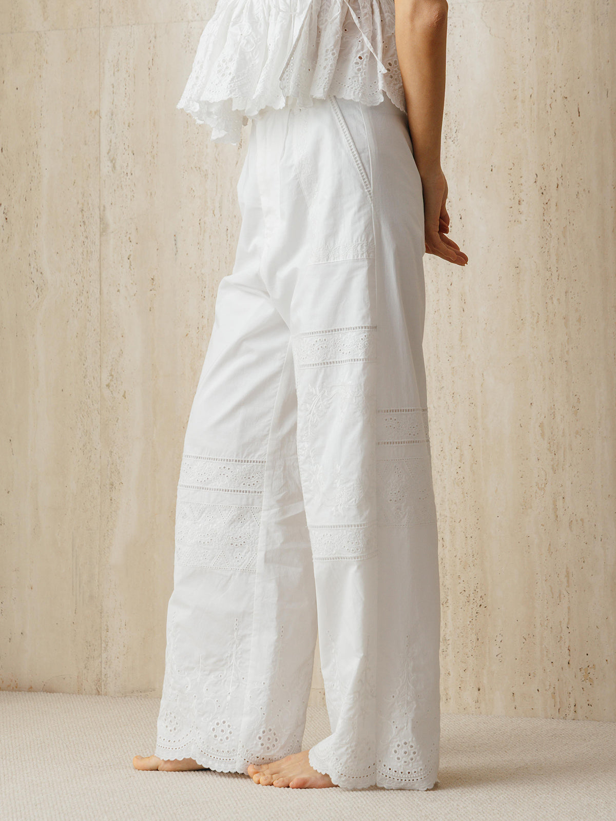 LACE PATCHWORK PANTS