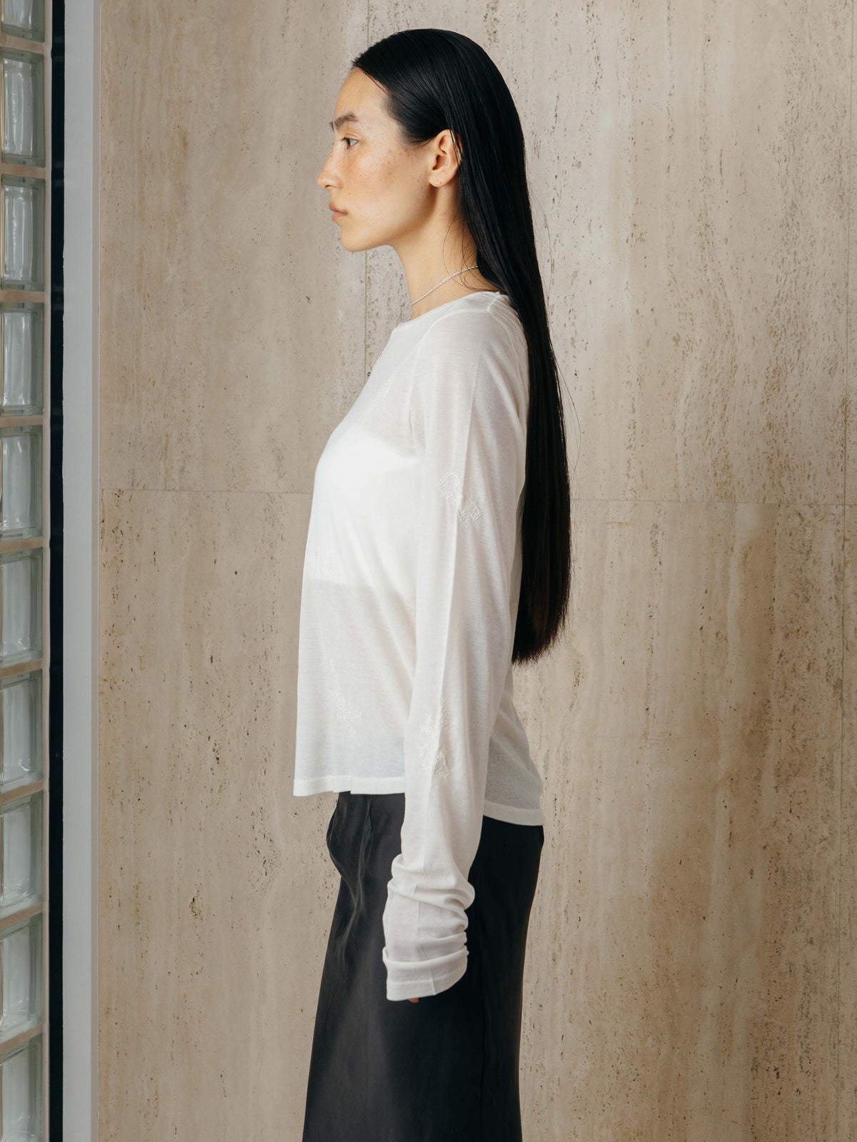 EMBROIDERY SHEER TOPS