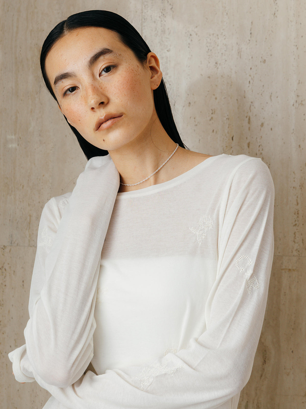 EMBROIDERY SHEER TOPS