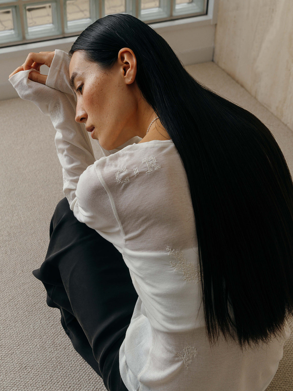 EMBROIDERY SHEER TOPS