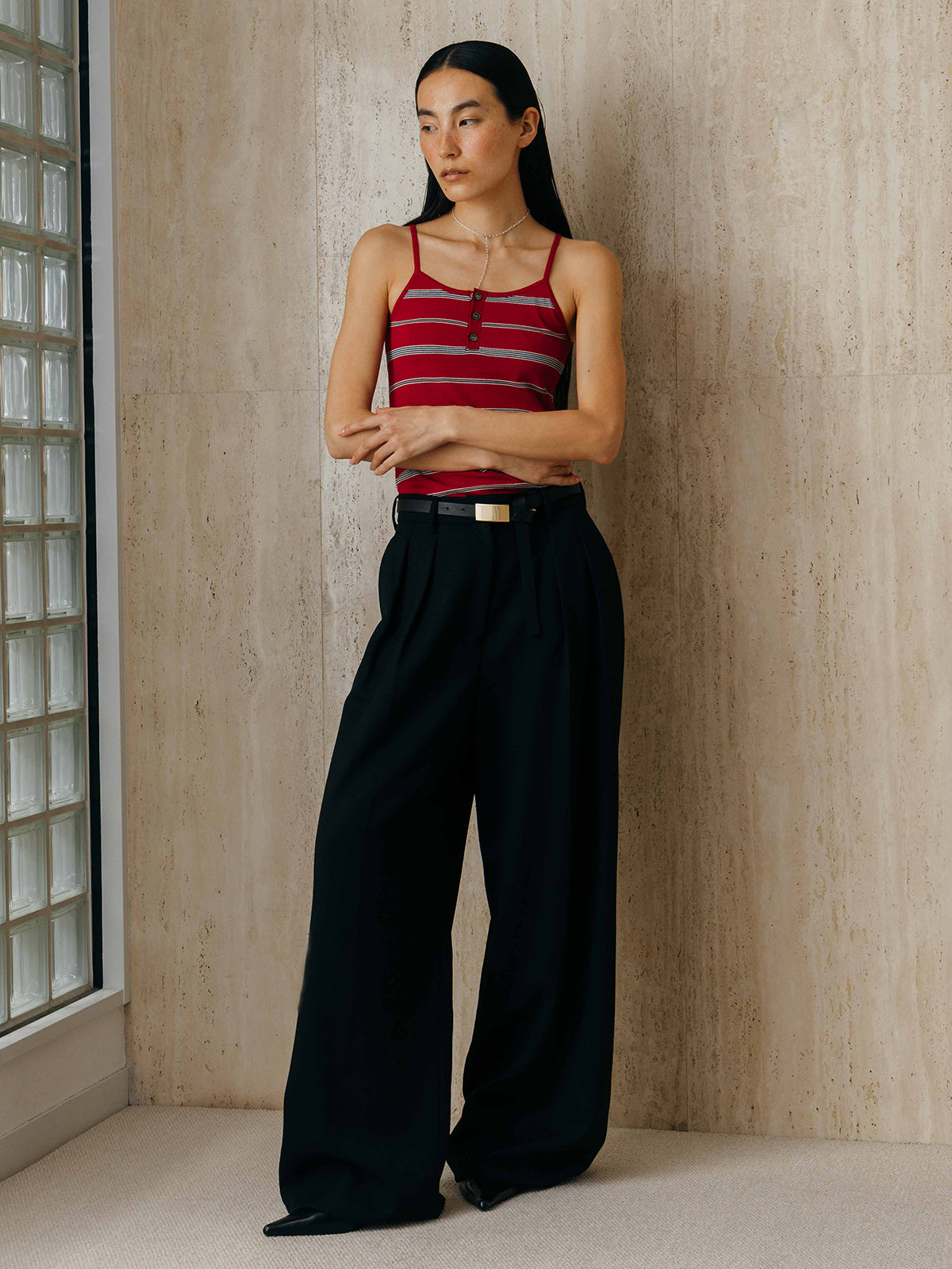 MULCH BORDER KNIT CAMISOLE