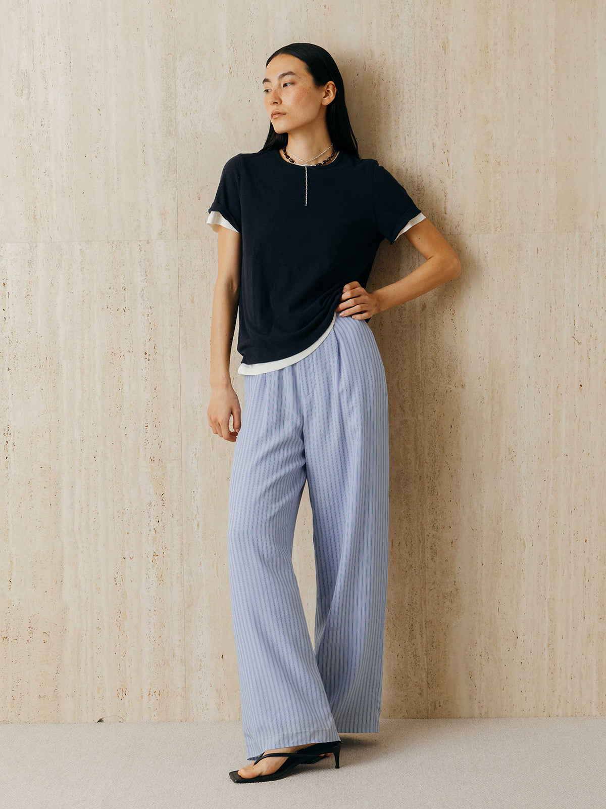 EMBROIDERY SHEER TEE