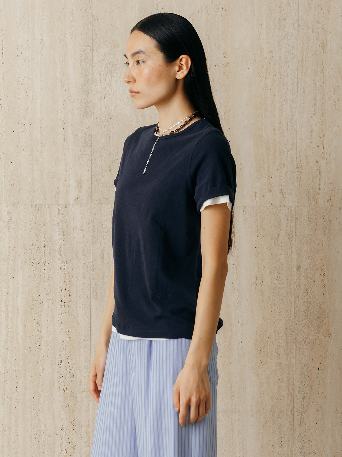 EMBROIDERY SHEER TEE