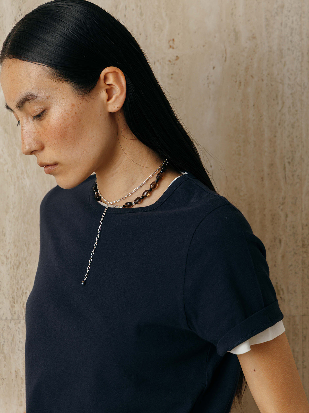 EMBROIDERY SHEER TEE