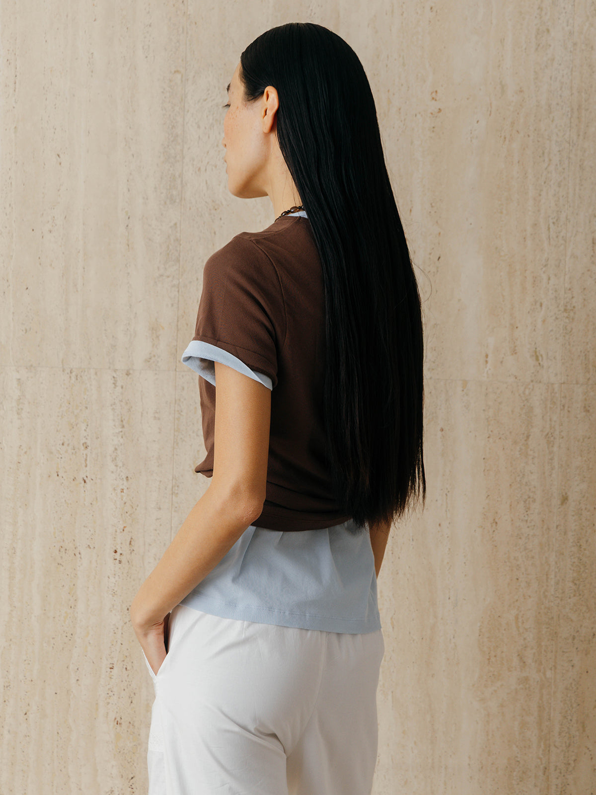 EMBROIDERY SHEER TEE