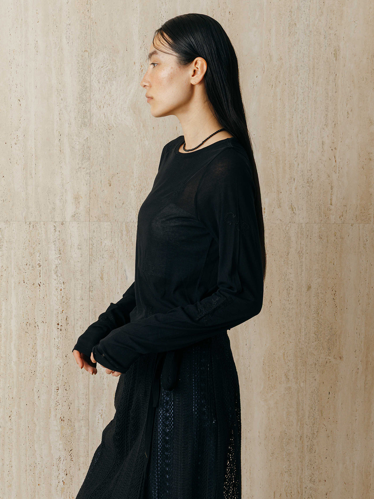 EMBROIDERY SHEER TOPS