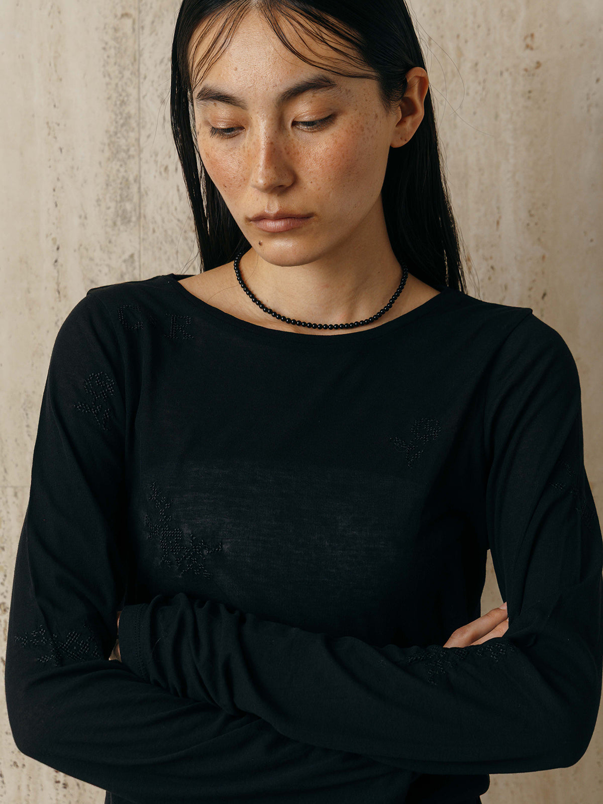 EMBROIDERY SHEER TOPS