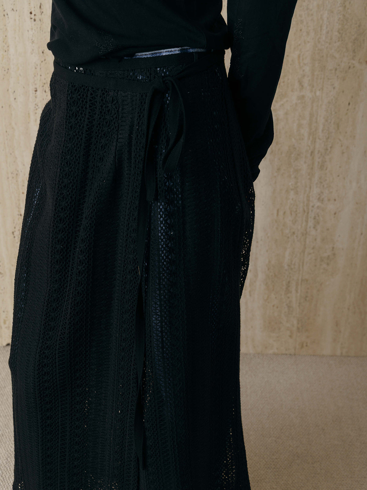 SHEER WRAP SKIRT