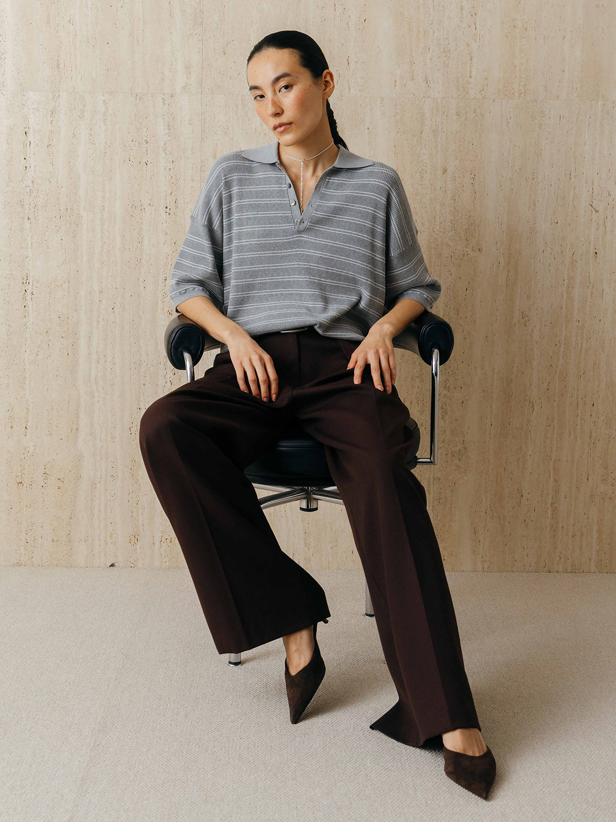 MULCH BORDER KNIT POLO