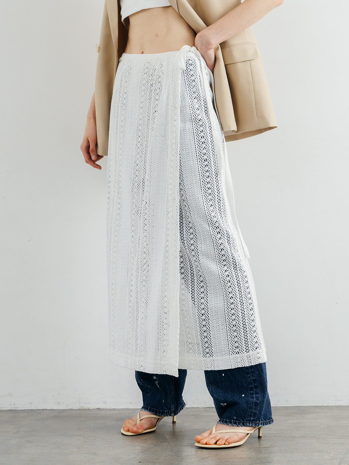 SHEER WRAP SKIRT