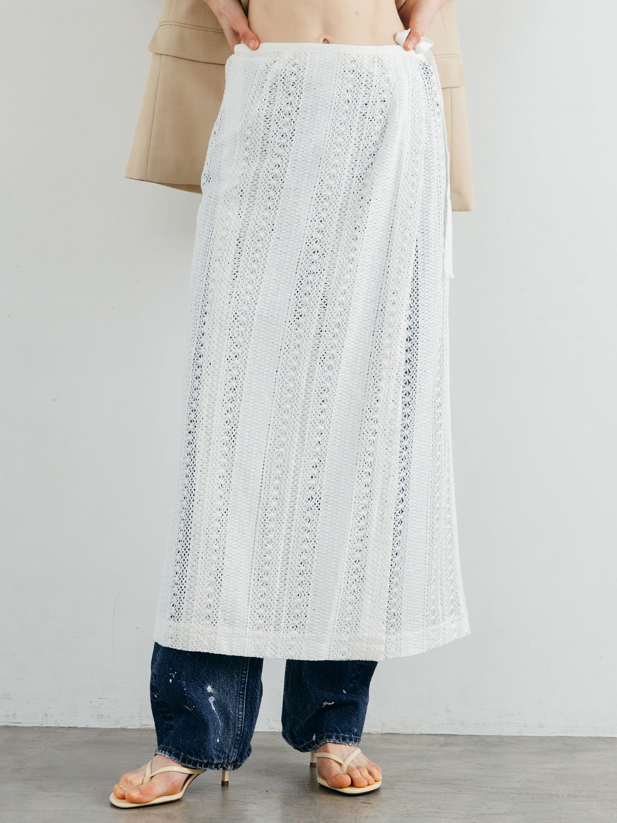 SHEER WRAP SKIRT