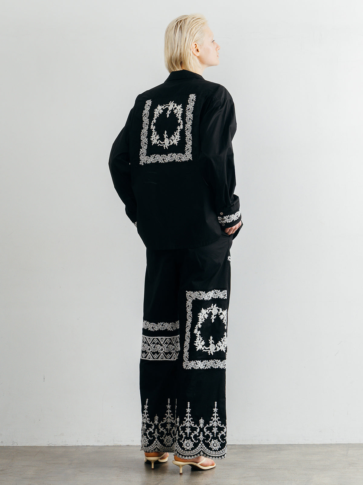 LACE PATCHWORK PANTS