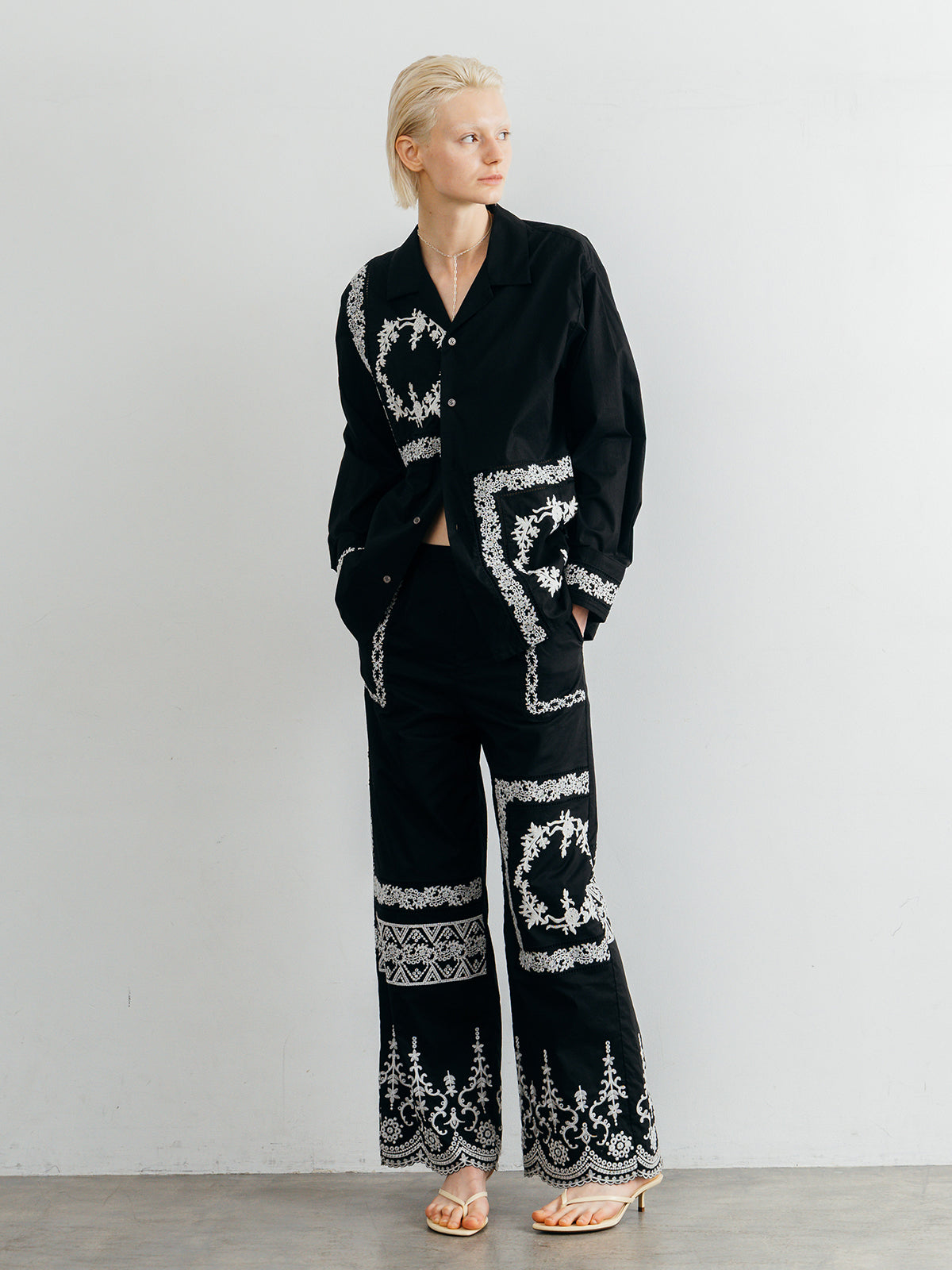 LACE PATCHWORK PANTS