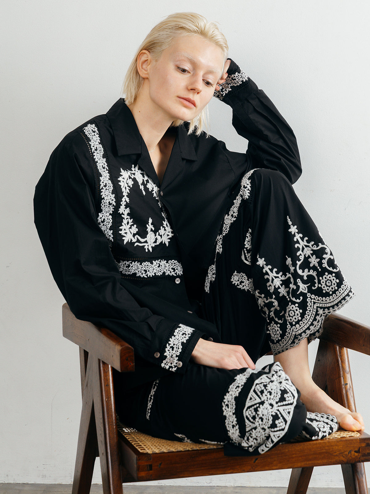 LACE PATCHWORK PANTS