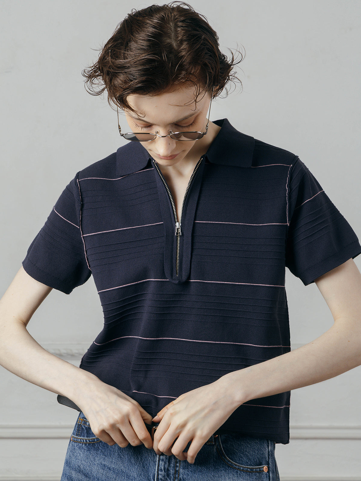 ZIP POLO SHIRT