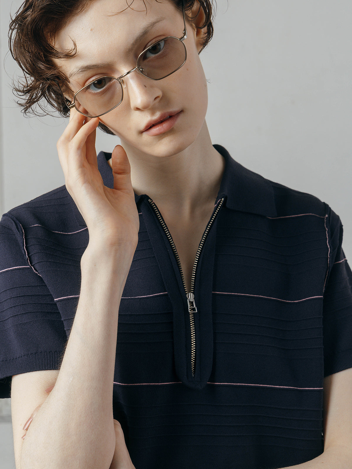 ZIP POLO SHIRT