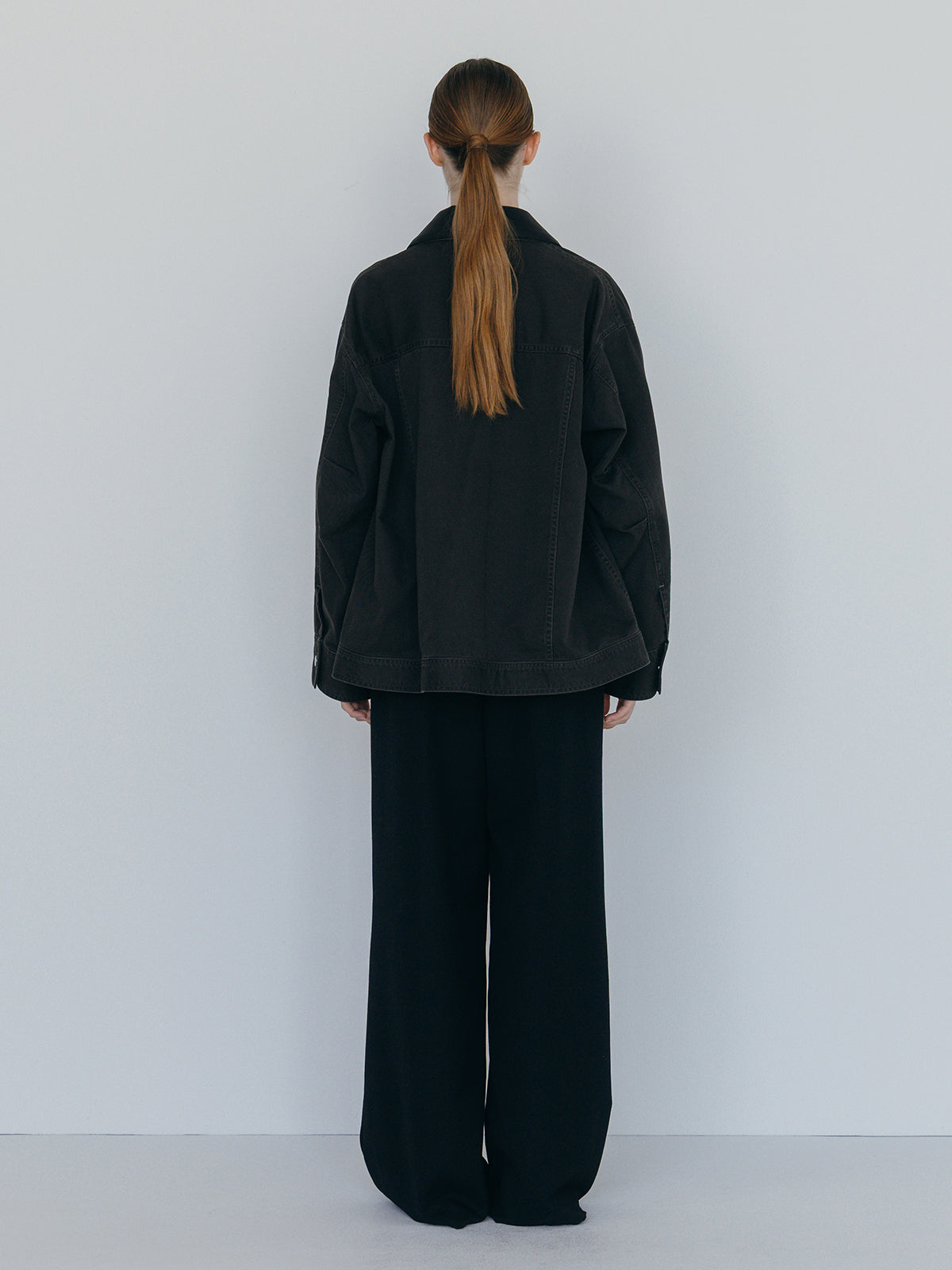 LEATHER COLLAR COVERALL