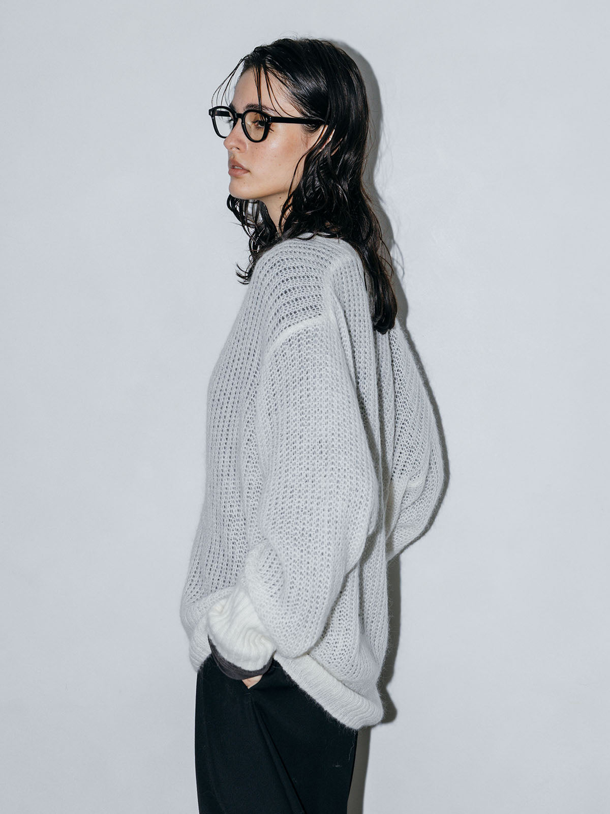 MOHAIR HENLY KNIT TOP