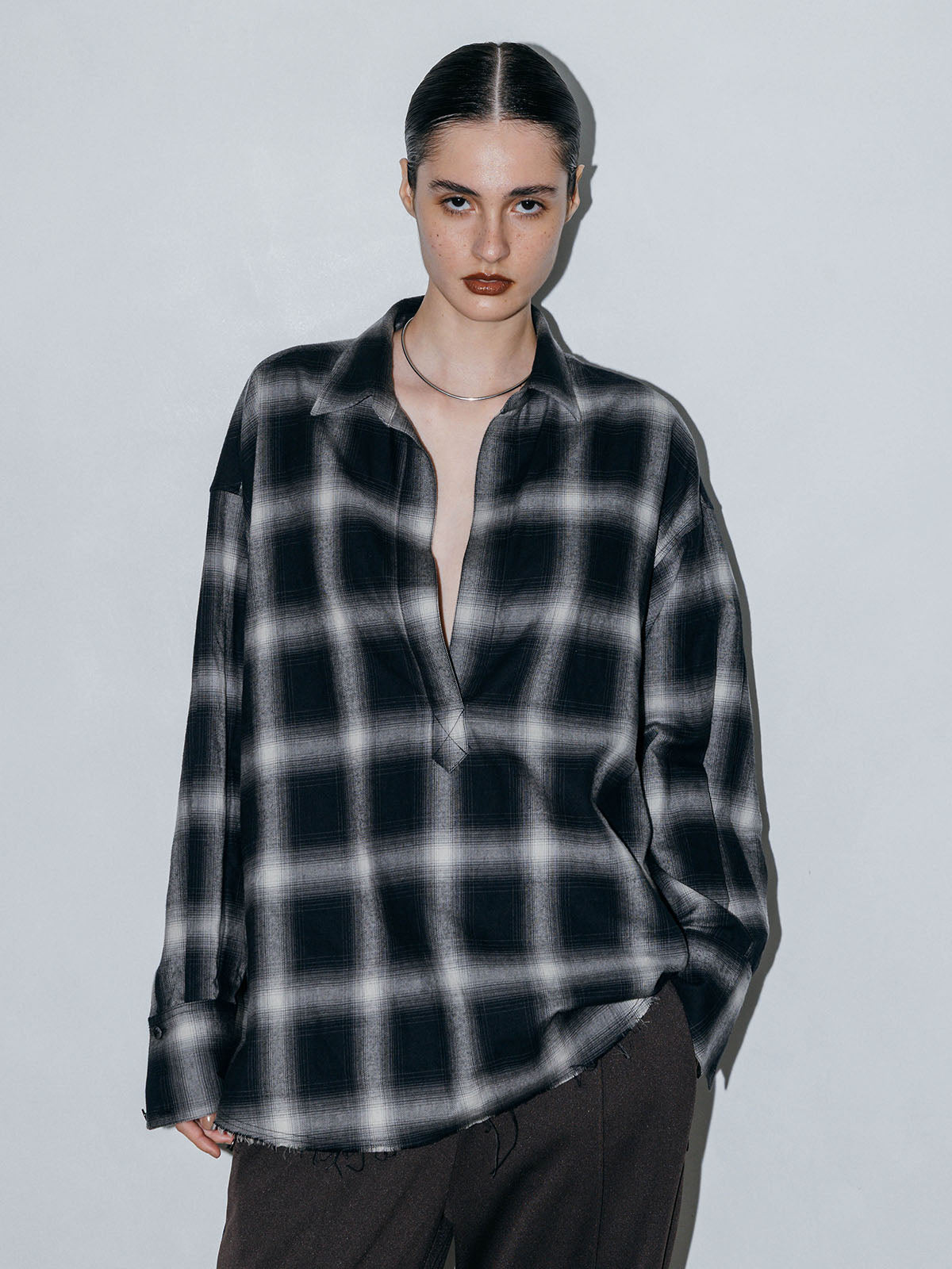 BRUSHED CHECK SKIPPER SHIRT